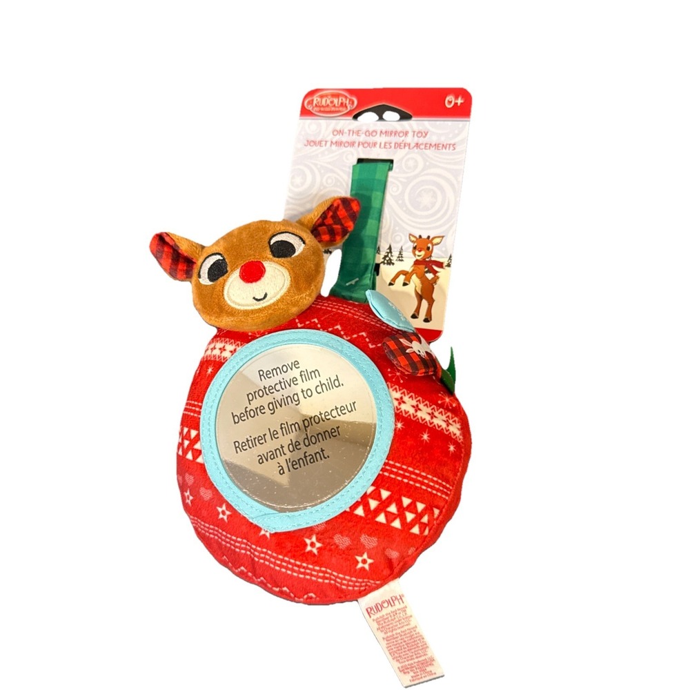 Kids Preferred Baby Rudolph The Red Nosed Reindeer Infant On Go Mirror Toy NWT